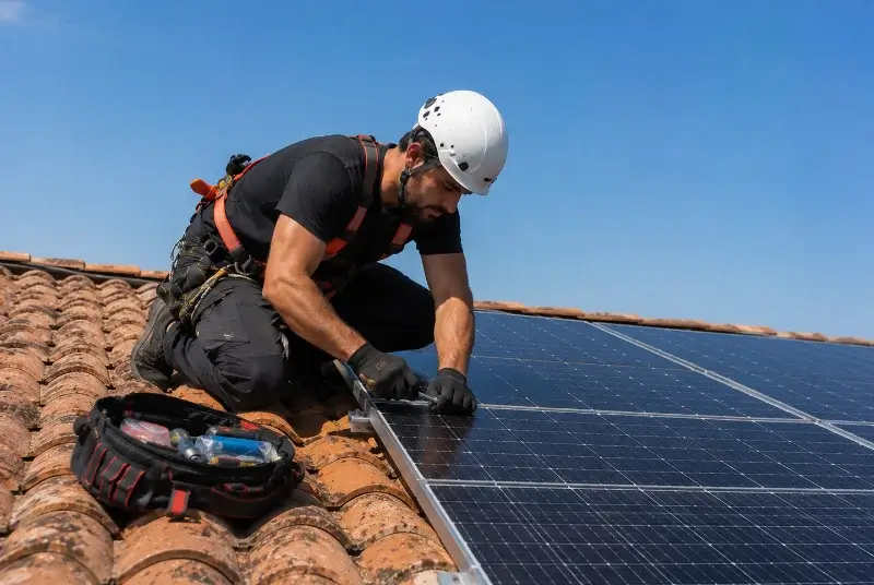 Maintenance et monitoring de panneaux solaires à Faussergues